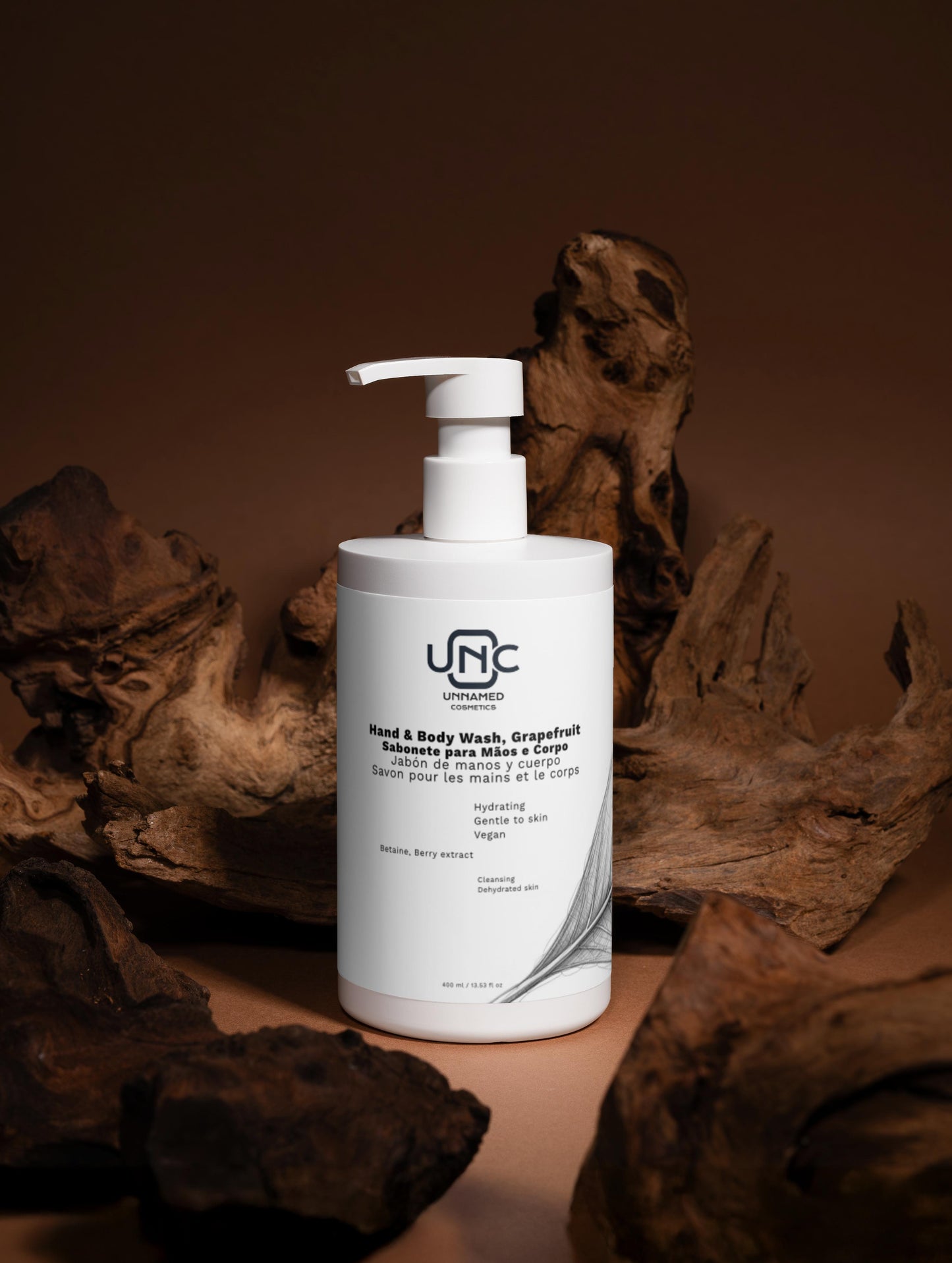 Jabón de manos y cuerpo | Aroma a uva | 400 ml | Unnamed Cosmetics 